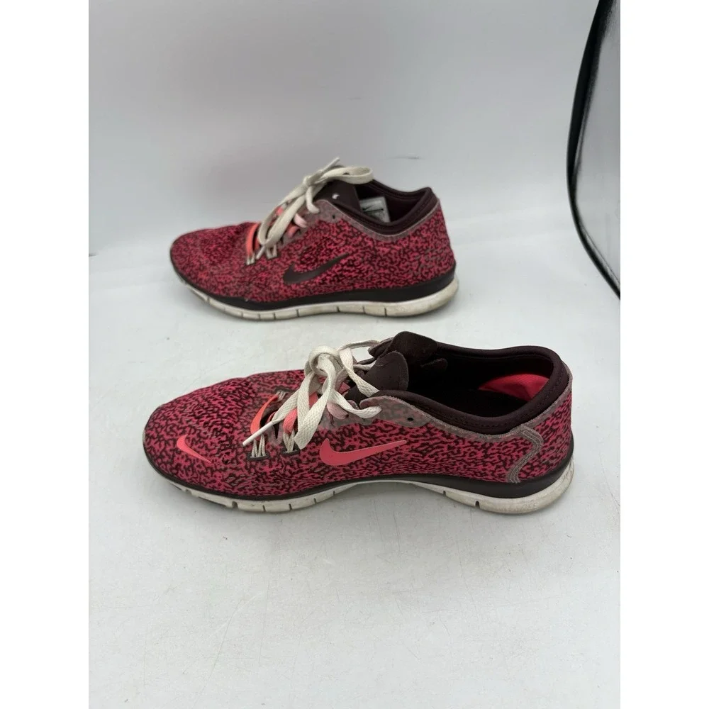 Nike Shoes Womens Size 7.5 Free 5.0 Tr Fit 4 Hyper Punch Deep Burgundy Run Walk - Picture 8 of 9